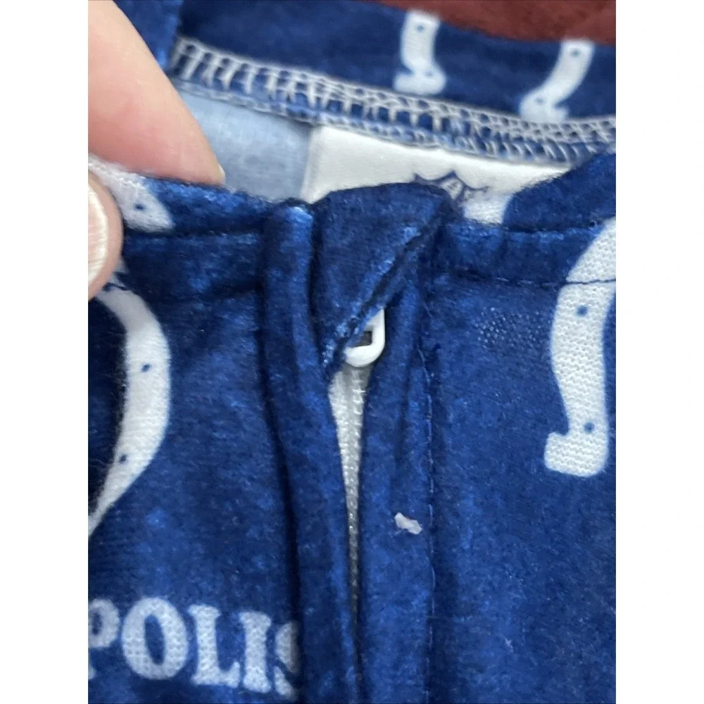 Indianapolis Colts Baby Pyjama‎ One Pc NFL Team Apparel 18M Full Zip Easy On/Off